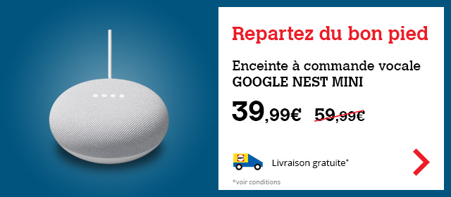 Google Nest Mini :<br>20€ de Remise 